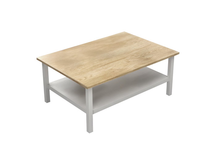 Hanah Home Mesa de Café Madera y Blanco
